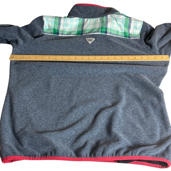 Columbia PFG Snap Pullover – Men’s Large,Blue with plaid trim, fishing gear - Picture 6 of 13